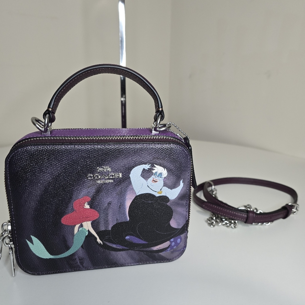 NWT Coach X Disney Ursula Motif Purple Crossbody Bag